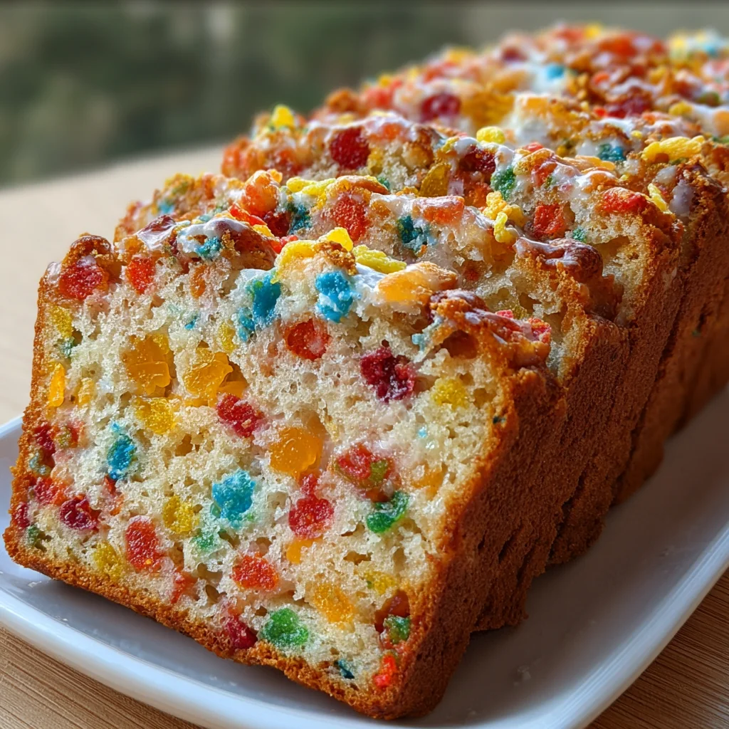 Fruity Pebbles Breakfast Bread – Colorful, Sweet & Fun for Every Bite!