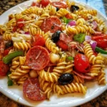 Italian Dressing Pasta Salad – Fresh, Zesty & Bursting with Mediterranean Flavor!