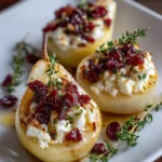 Baked Pears with Feta, Honey & Cranberries – Sweet, Savory & Elegant Every Time!