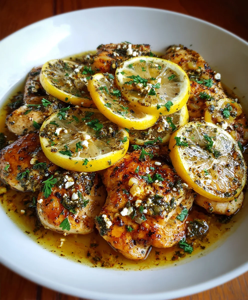 Greek Chicken with Lemon and Feta