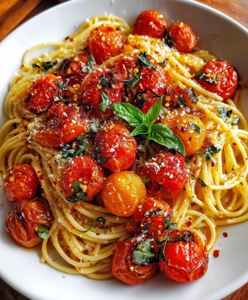 Roasted Tomato Garlic Pasta – Fresh, Savory & Bursting with Flavor!