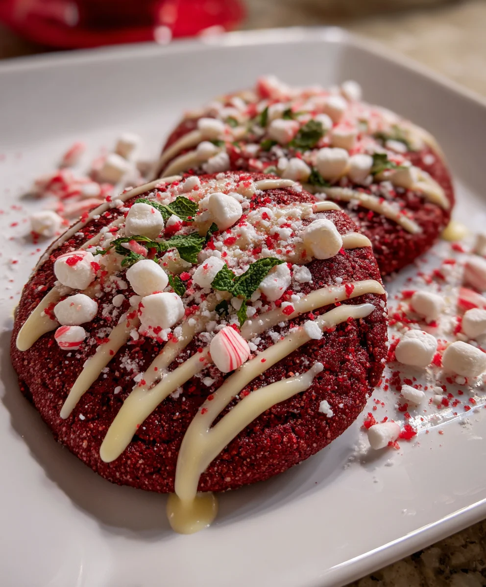 Red Velvet Santa Cookies