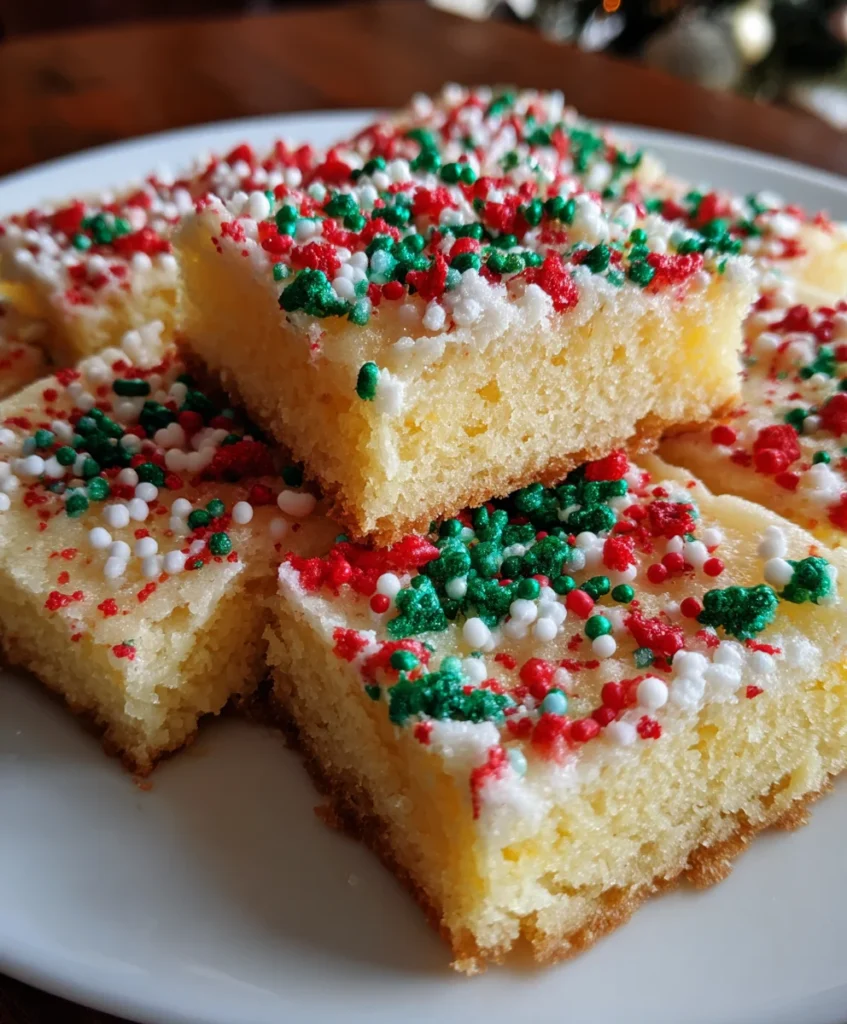 Christmas Sugar Cookie Bars