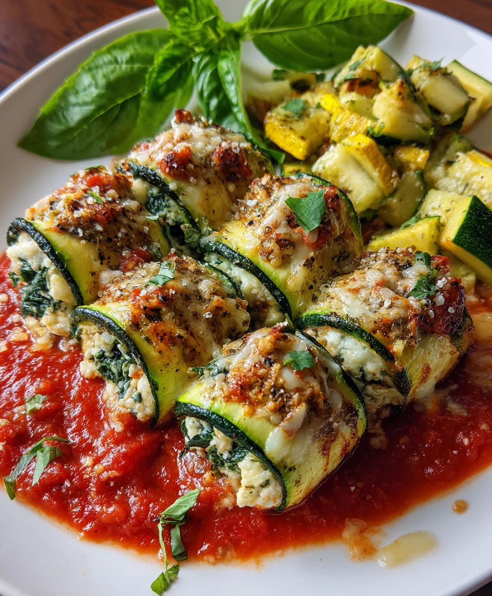 Vegan Zucchini Spinach Rollatini