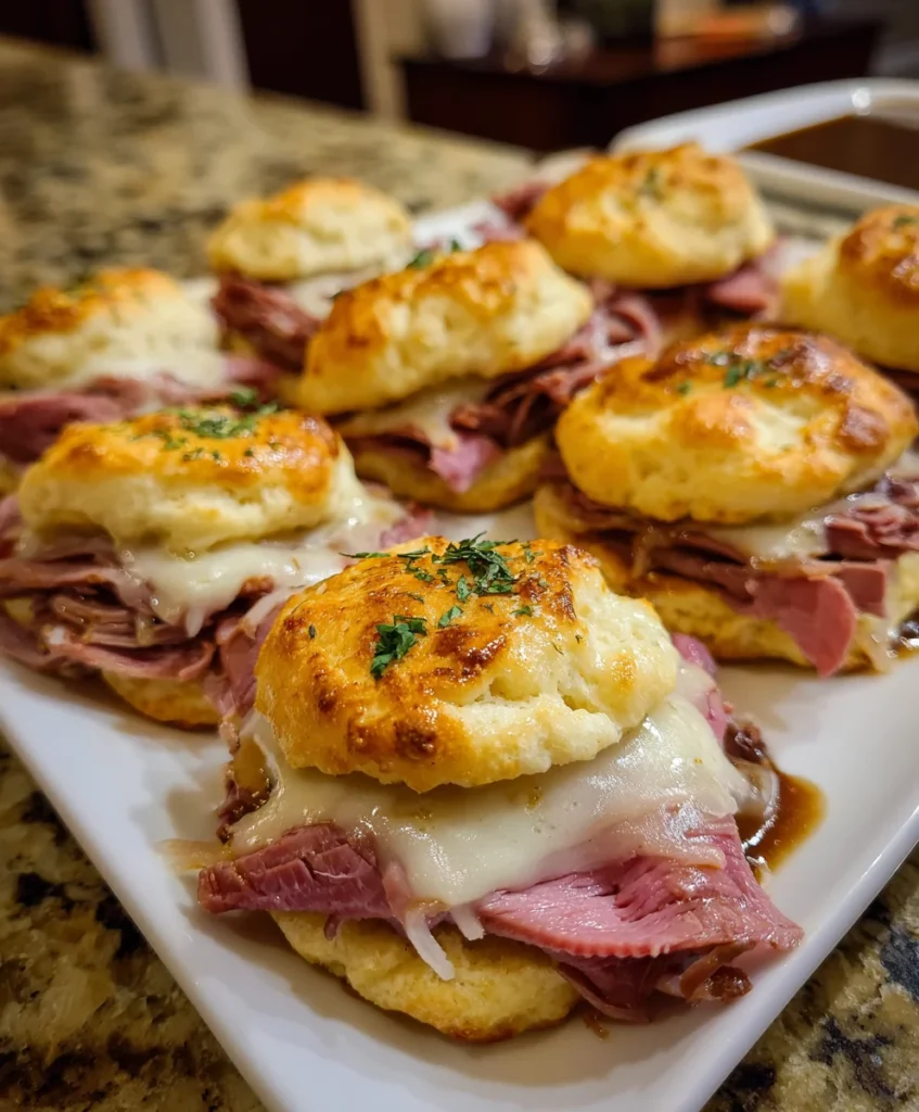 Baked French Dip Biscuits