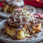 Peppermint Bark Cinnamon Rolls