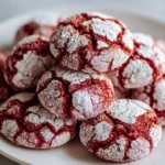 Red Velvet Crinkle Cookies
