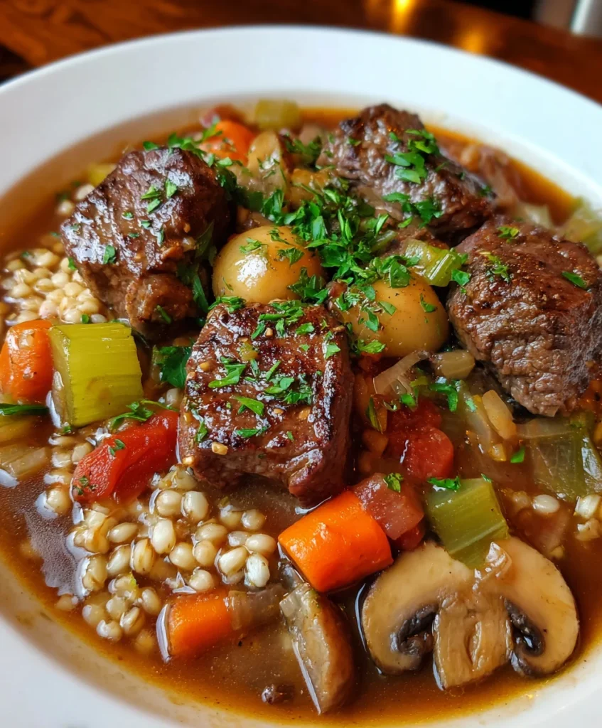 Beef Barley Vegetable Soup