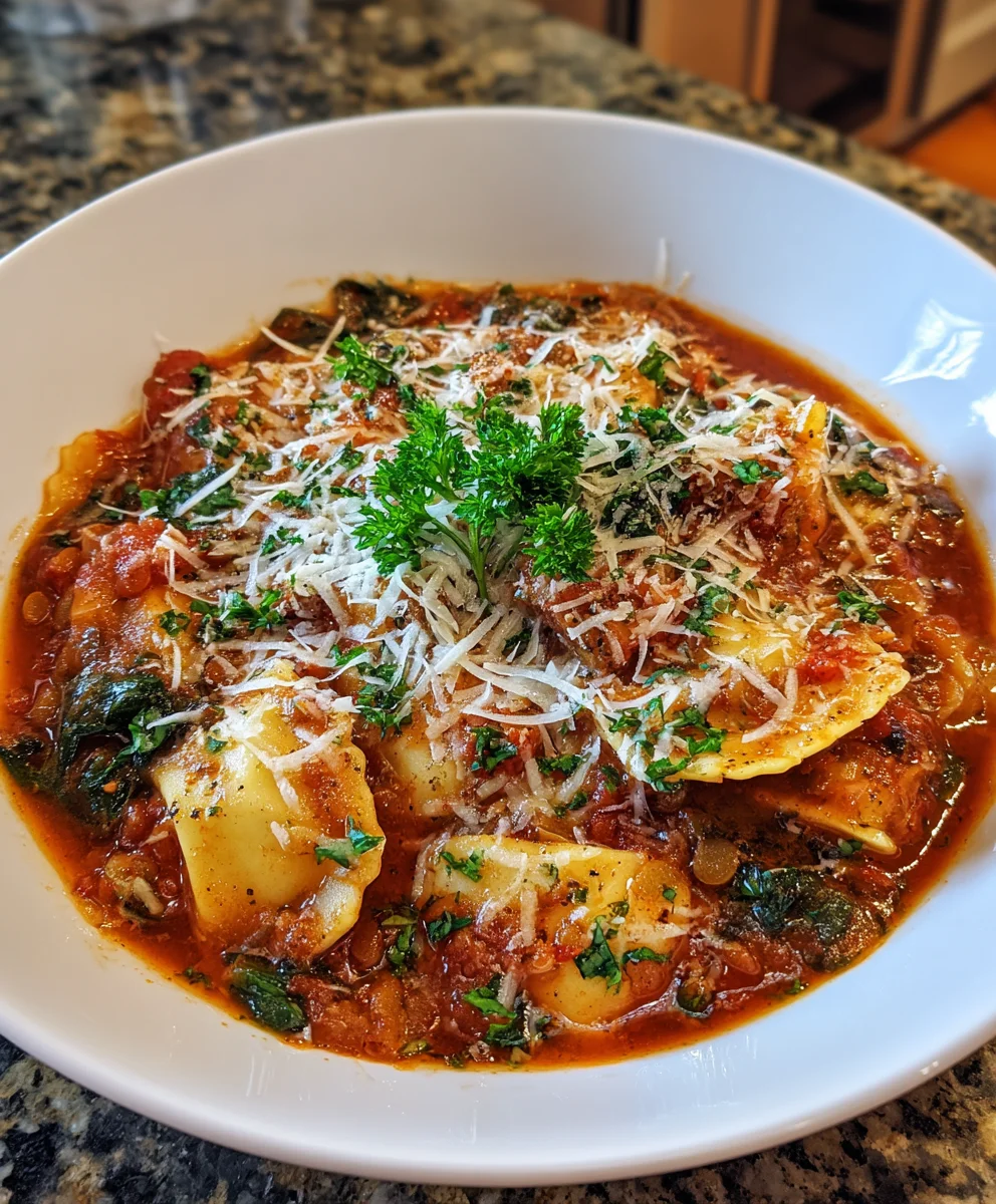 Vegetarian Lasagna Soup Bowl