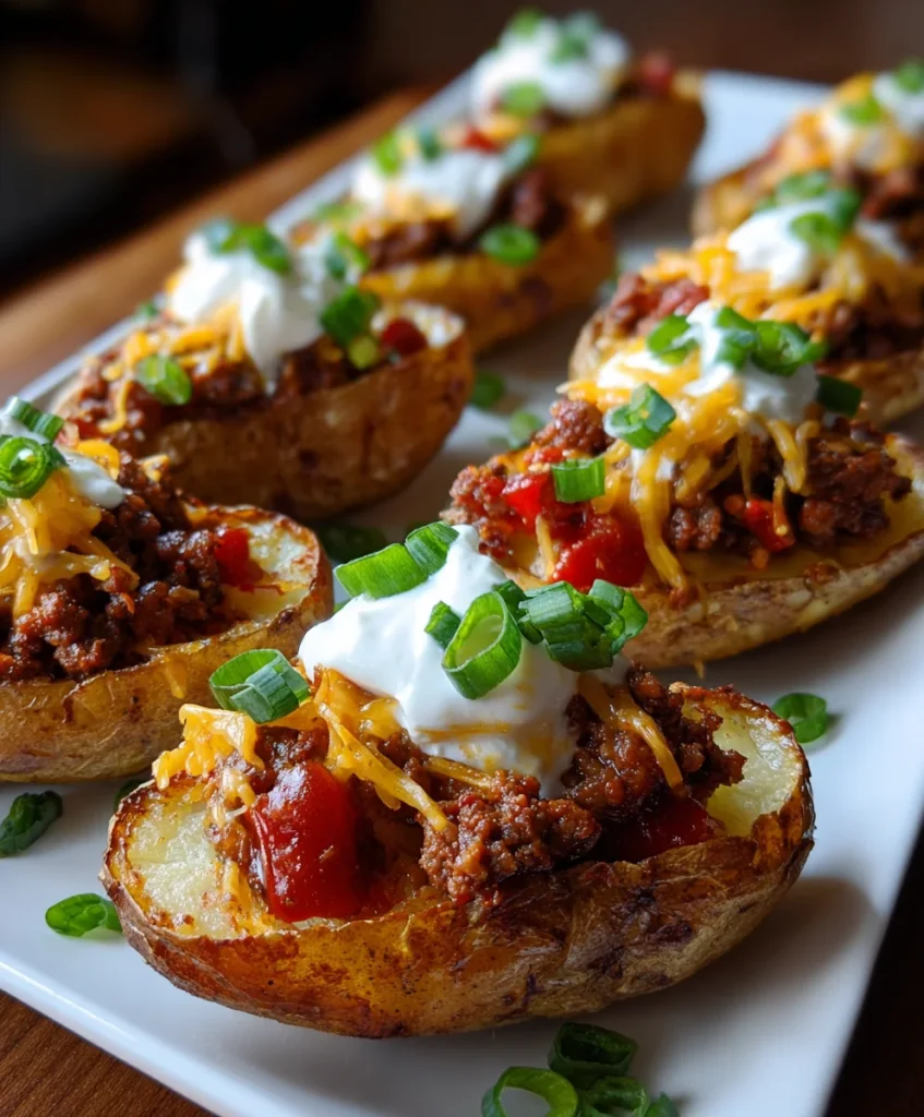 Crispy Chili Loaded Potato Skins