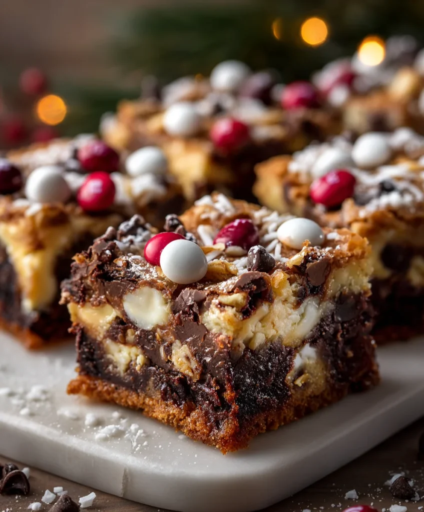 Christmas Magic Layer Brownie Bars