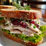 Leftover Turkey Cranberry Sandwich