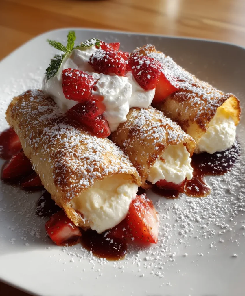 Cheesecake Egg Rolls Dessert