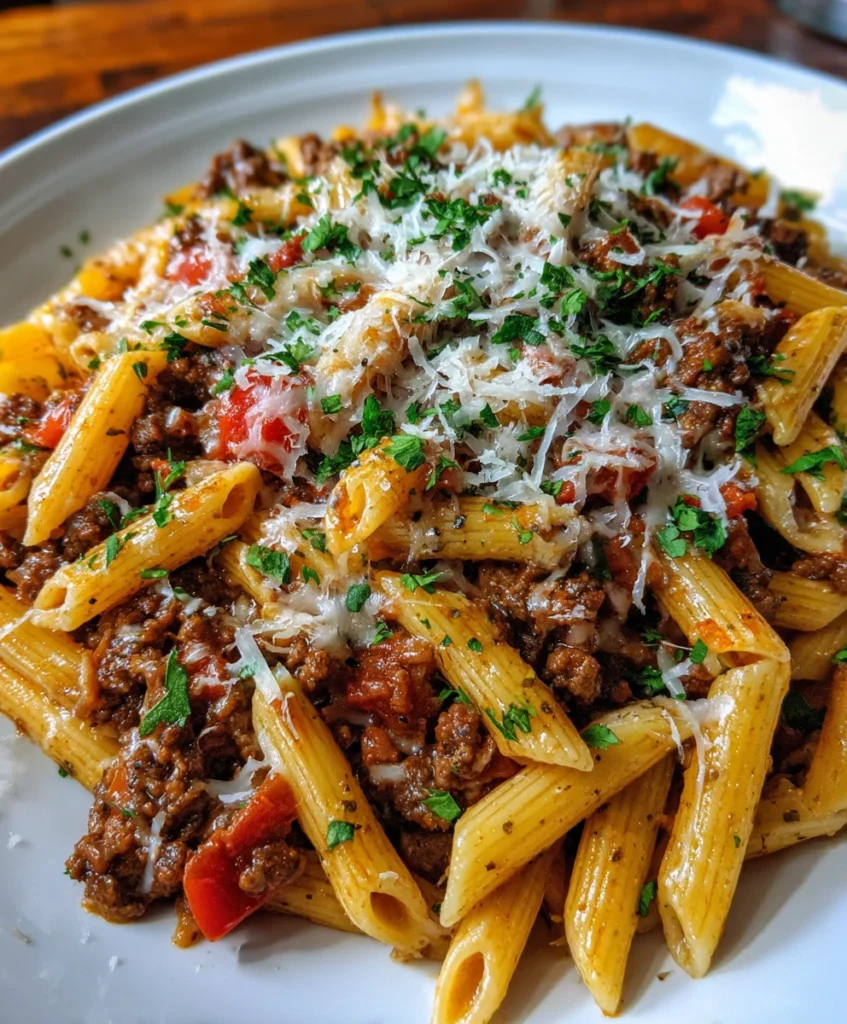 Cheesy Beef Pasta