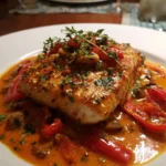Tilapia in Roasted Pepper Sauce