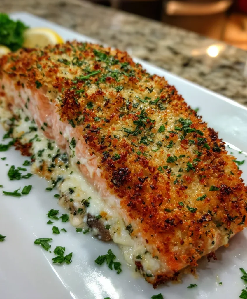 Crispy Parmesan Crusted Baked Salmon