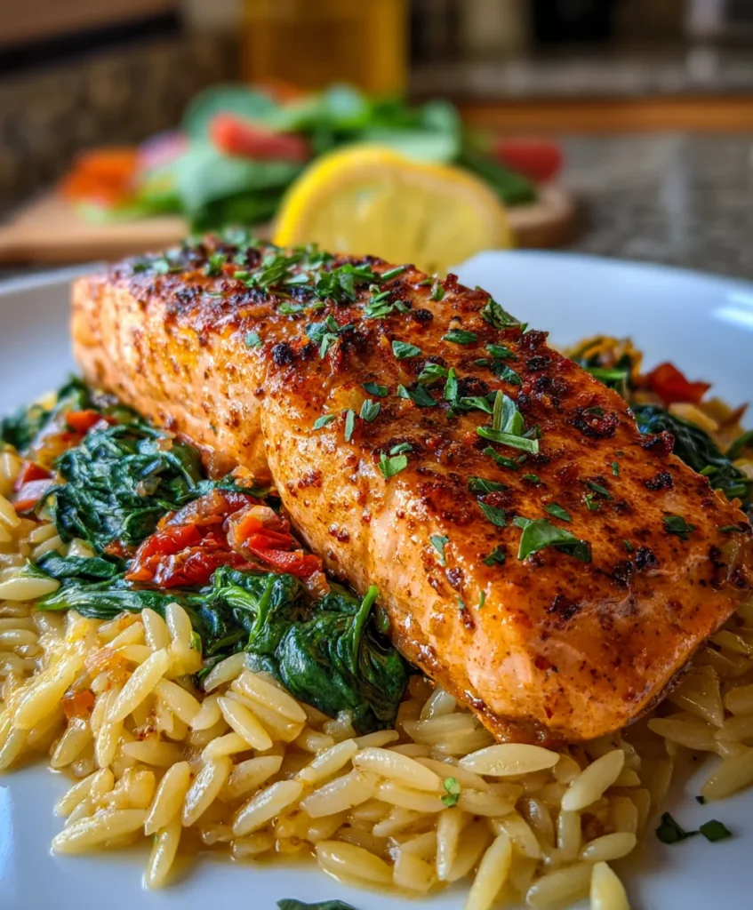 Salmon Orzo