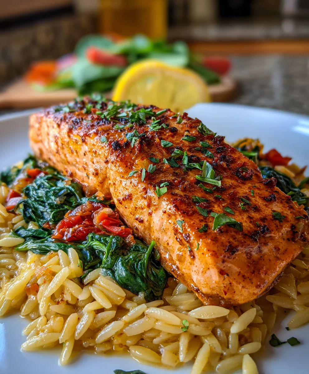 Salmon Orzo