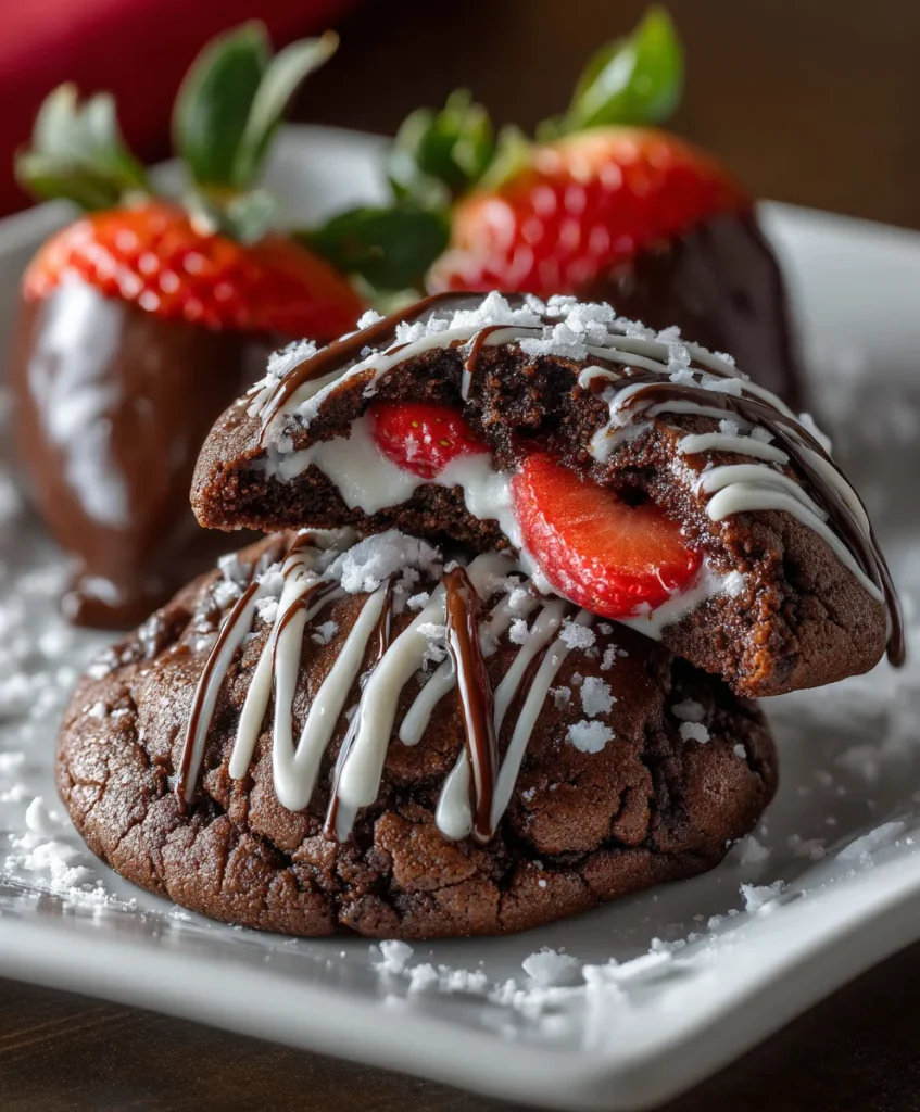 Chocolate Covered Strawberry Cookies