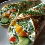 Cucumber Cottage Cheese Wraps