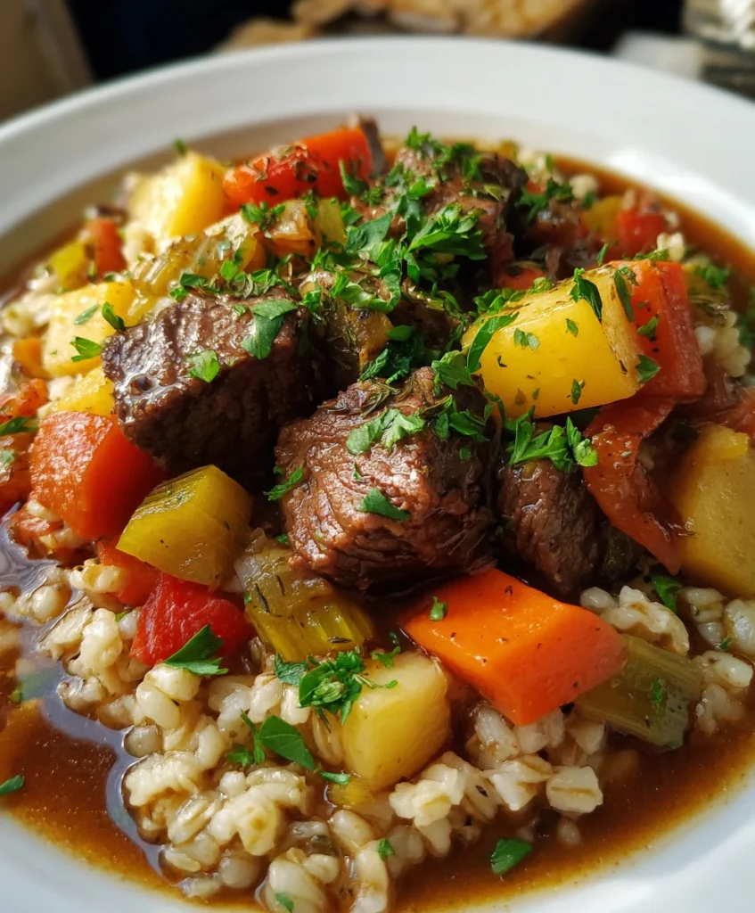 Guinness Beef Barley Stew