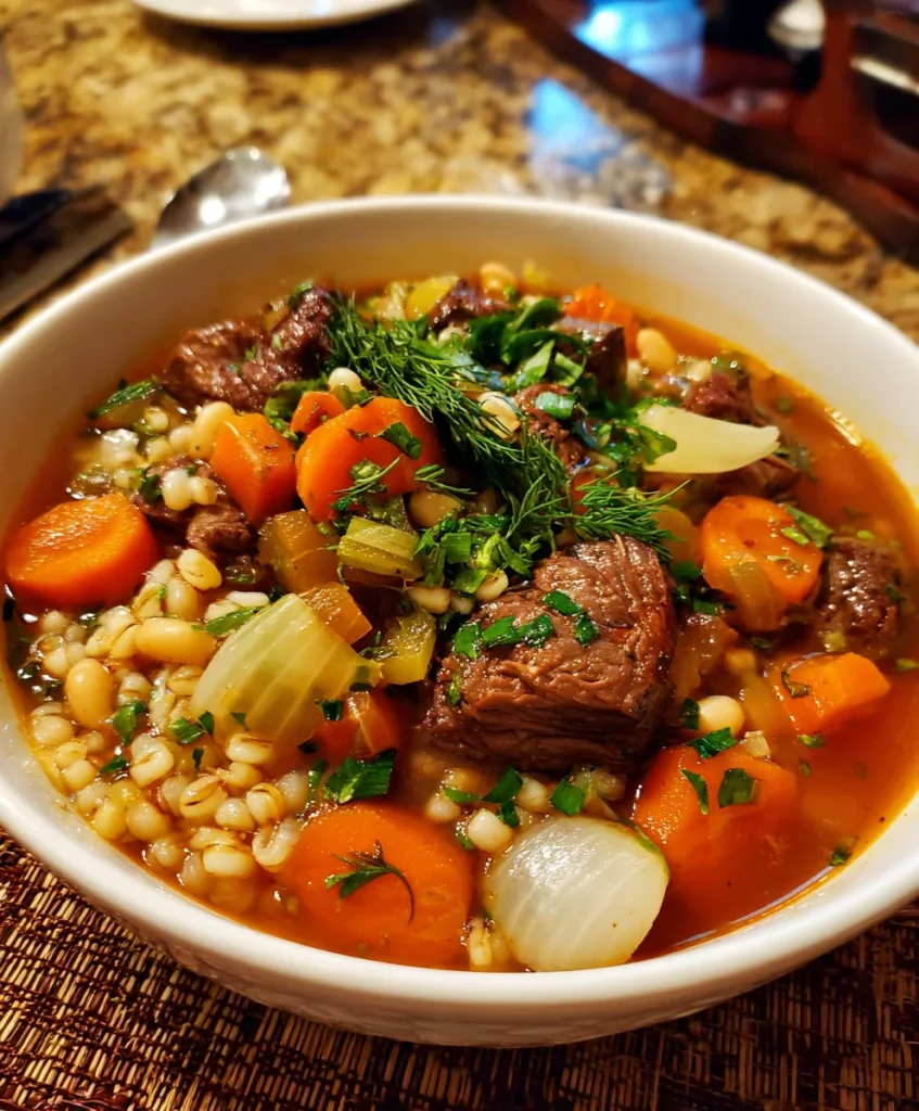Beef Barley Persian Soup