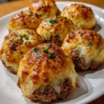 Garlic Parmesan Cheeseburger Bombs