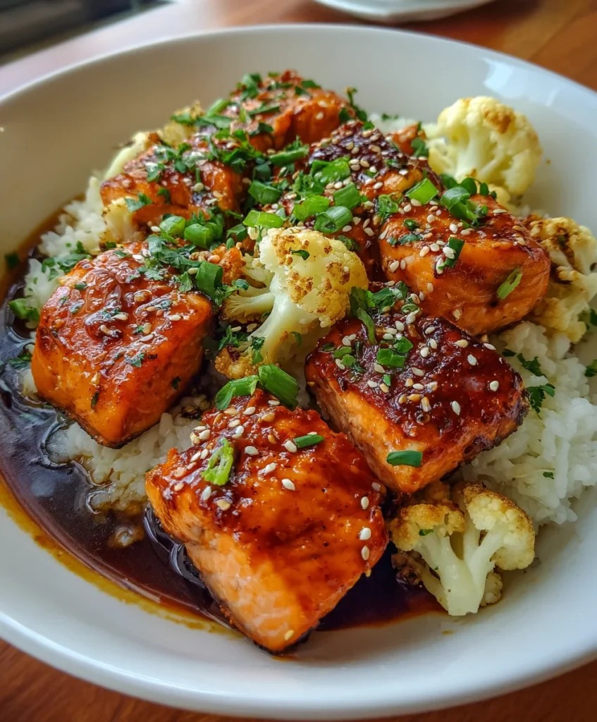 Sriracha Honey Salmon Bowls