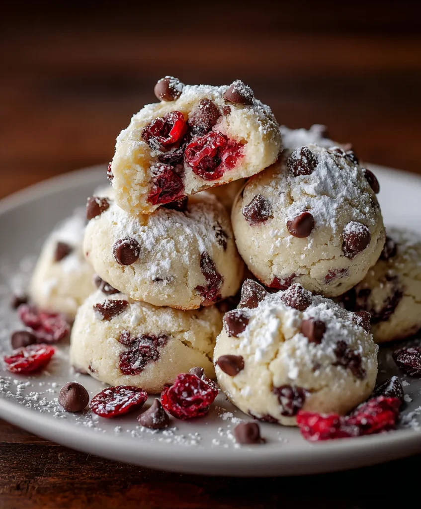 Cherry Chocolate Chip Shortbread Cookies Recipe