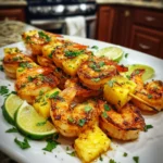 Grilled Shrimp Pineapple Skewers