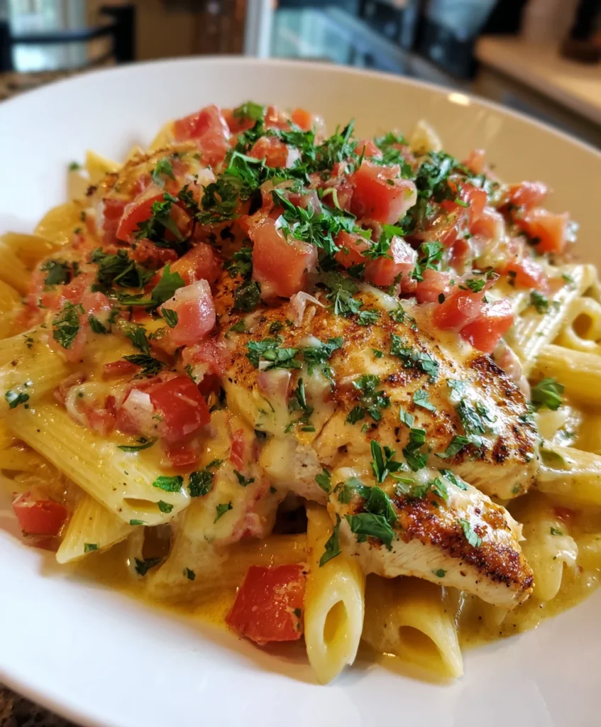 Slow Cooker Cheesy Chicken Penne