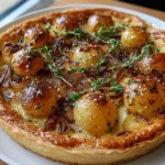 Delicious New Potato, Shallot & Manouri Tart