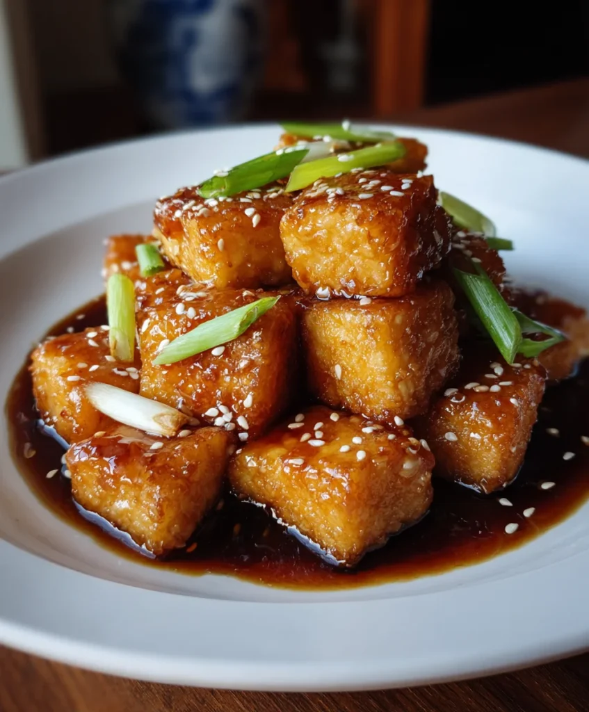 Crispy Honey Garlic Tofu