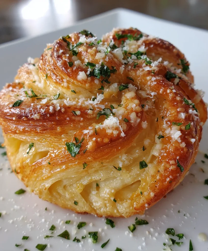 Cheesy Garlic Cruffin