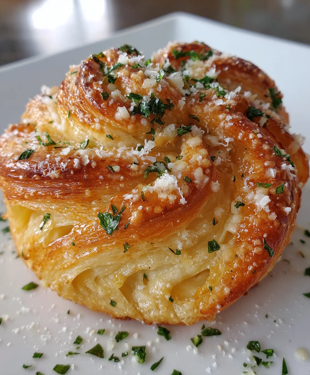 Cheesy Garlic Cruffin