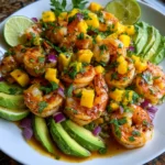 Shrimp and Avocado Bowls with Mango Salsa & Lime-Chili Sauce