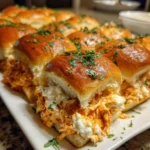 Buffalo Chicken Pizza Dip Sliders