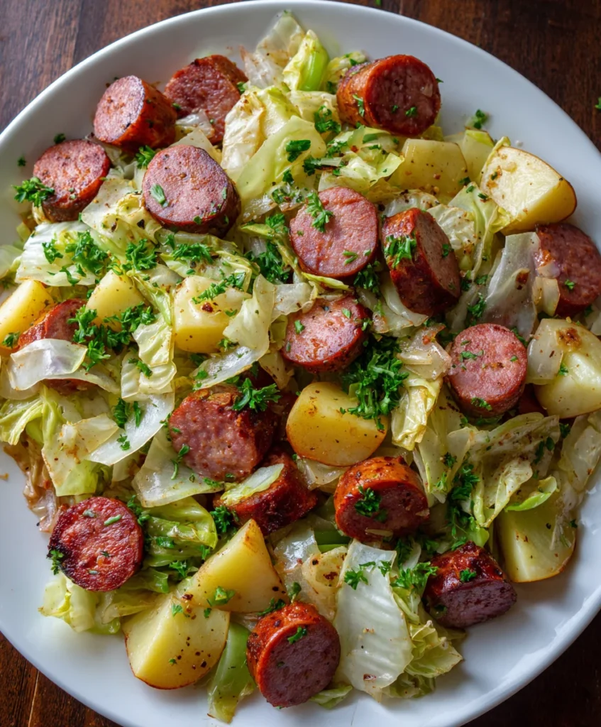 Kielbasa and Cabbage Foil Packs