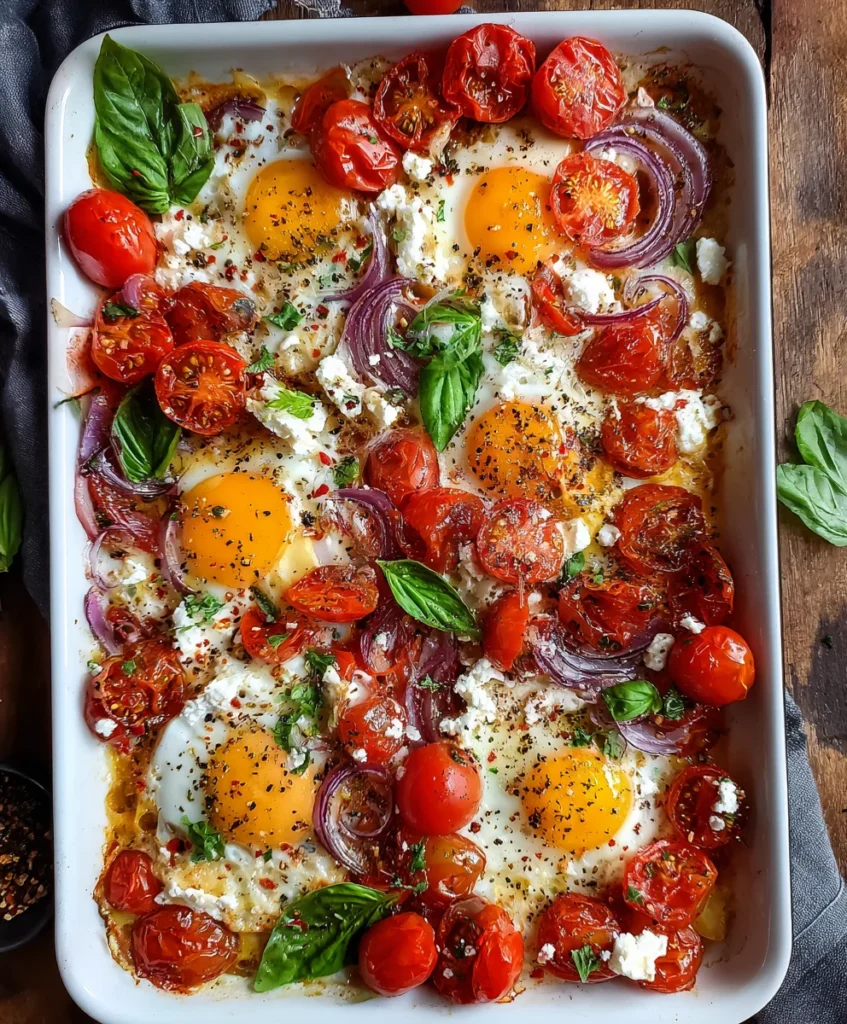 Tomato Feta Baked Eggs