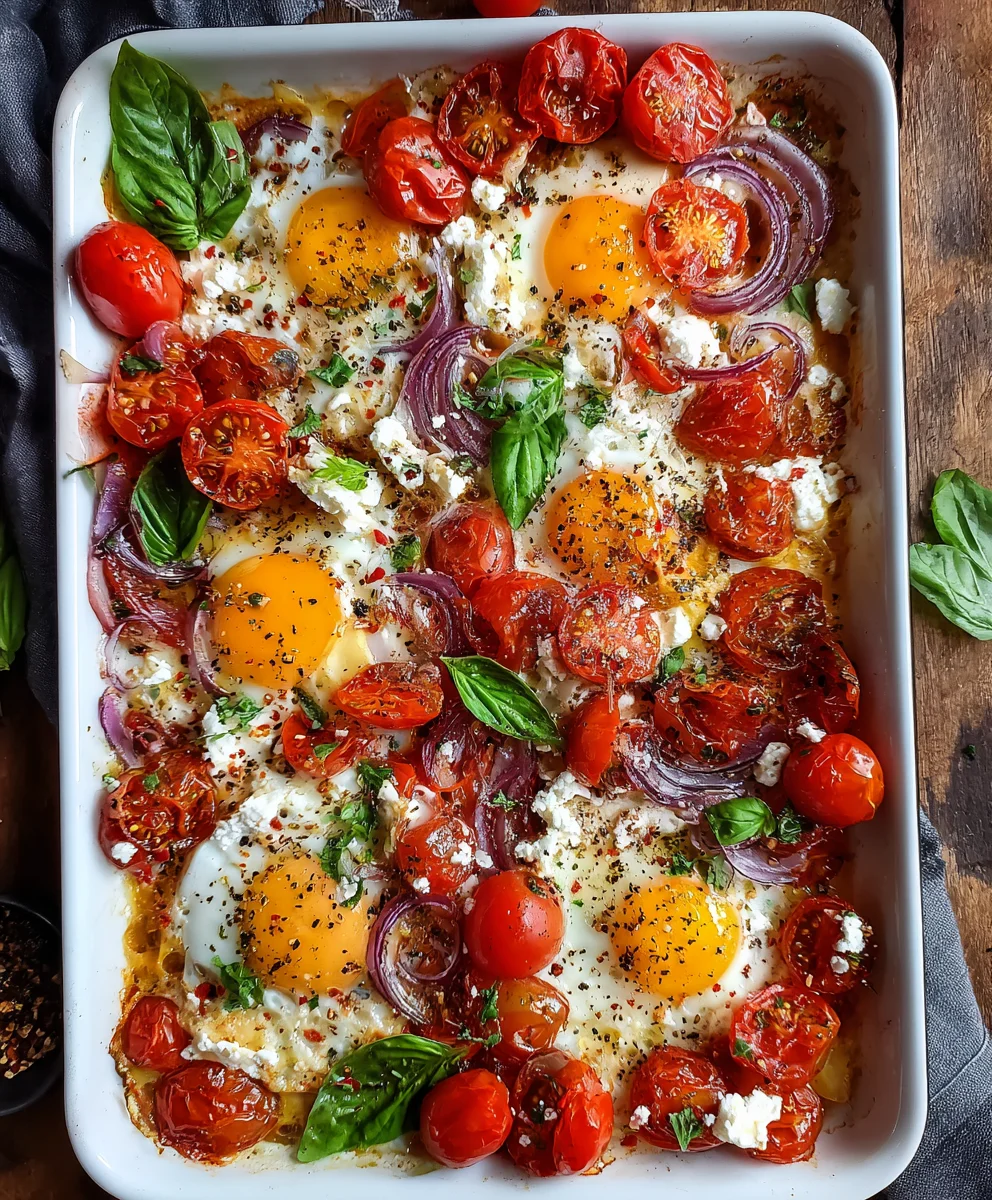 Tomato Feta Baked Eggs