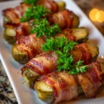 Bacon-Wrapped Pickles Appetizer