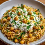 Creamy Lemon Ricotta Orzo with Chickpeas