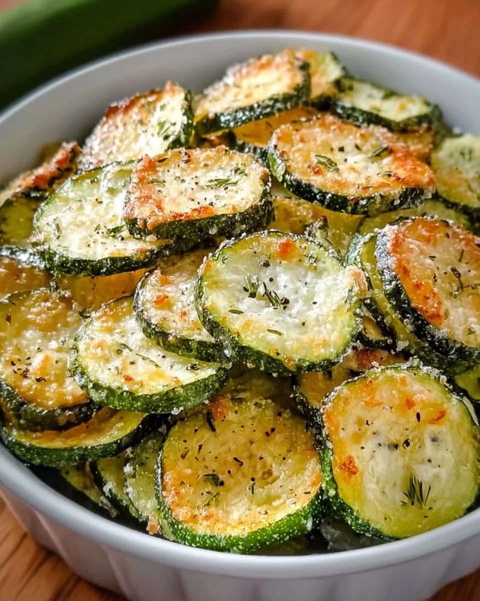 Crispy Ranch Cucumber Chips served in a bowl with seasoning and fresh ingredients.