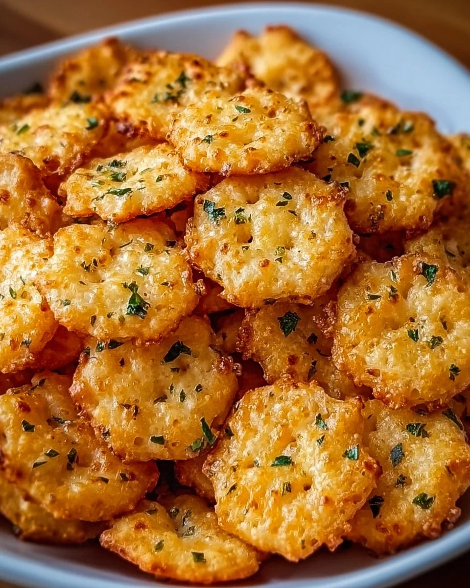 Easy cheesy garlic Ritz Bits snacks recipe for quick and delicious treats