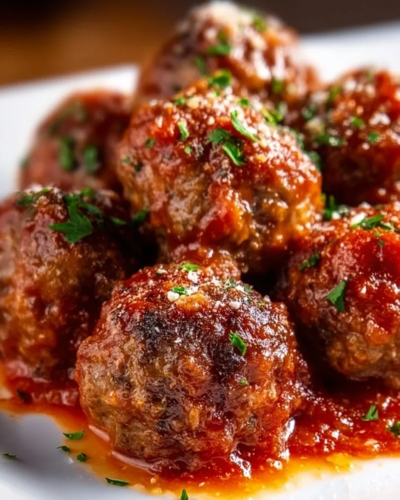 Homemade easy porcupine meatballs served with a side of sauce and pasta.
