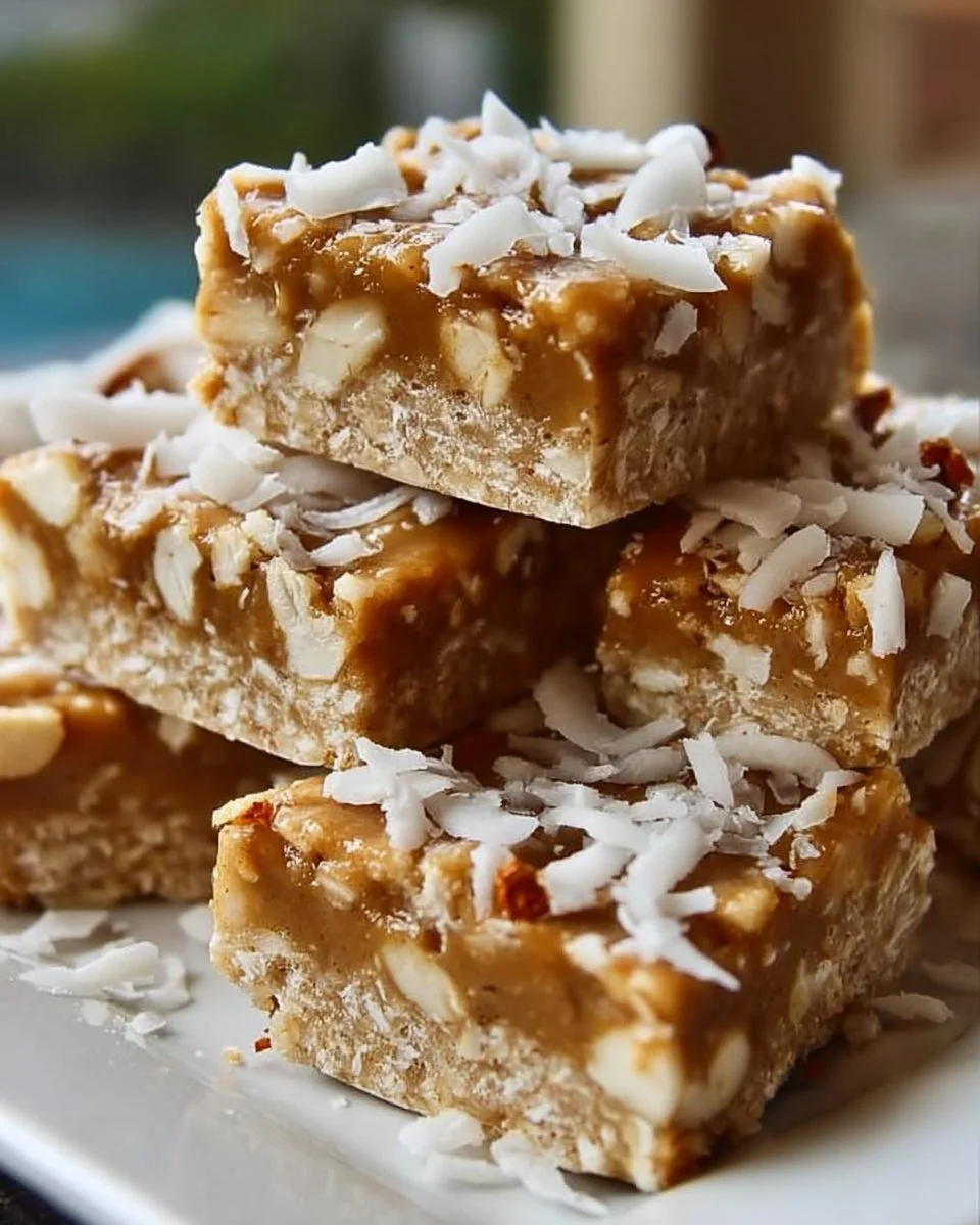 Healthy coconut vanilla protein bars packed with protein and flavor.