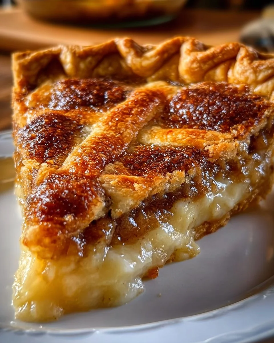 Homemade Hillbilly Pie with pecans and sweet filling
