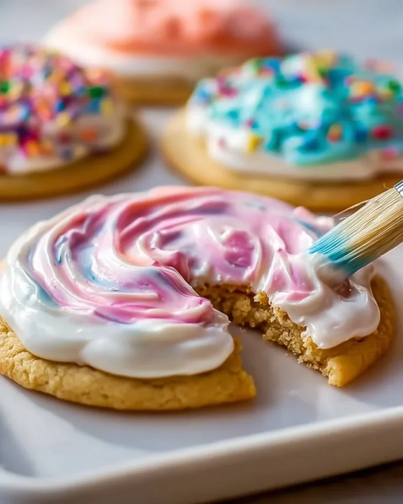 Assorted sugar cookies decorated with colorful icing