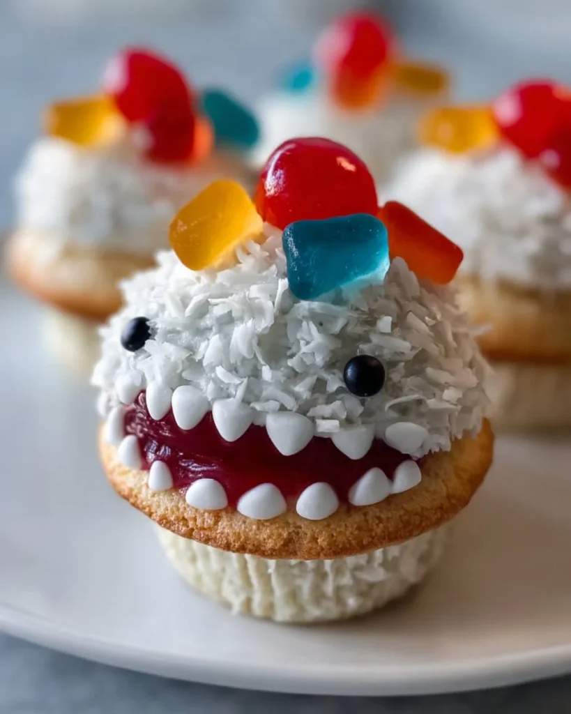 Colorful tropical beach escape cupcakes decorated with seashells and palm trees
