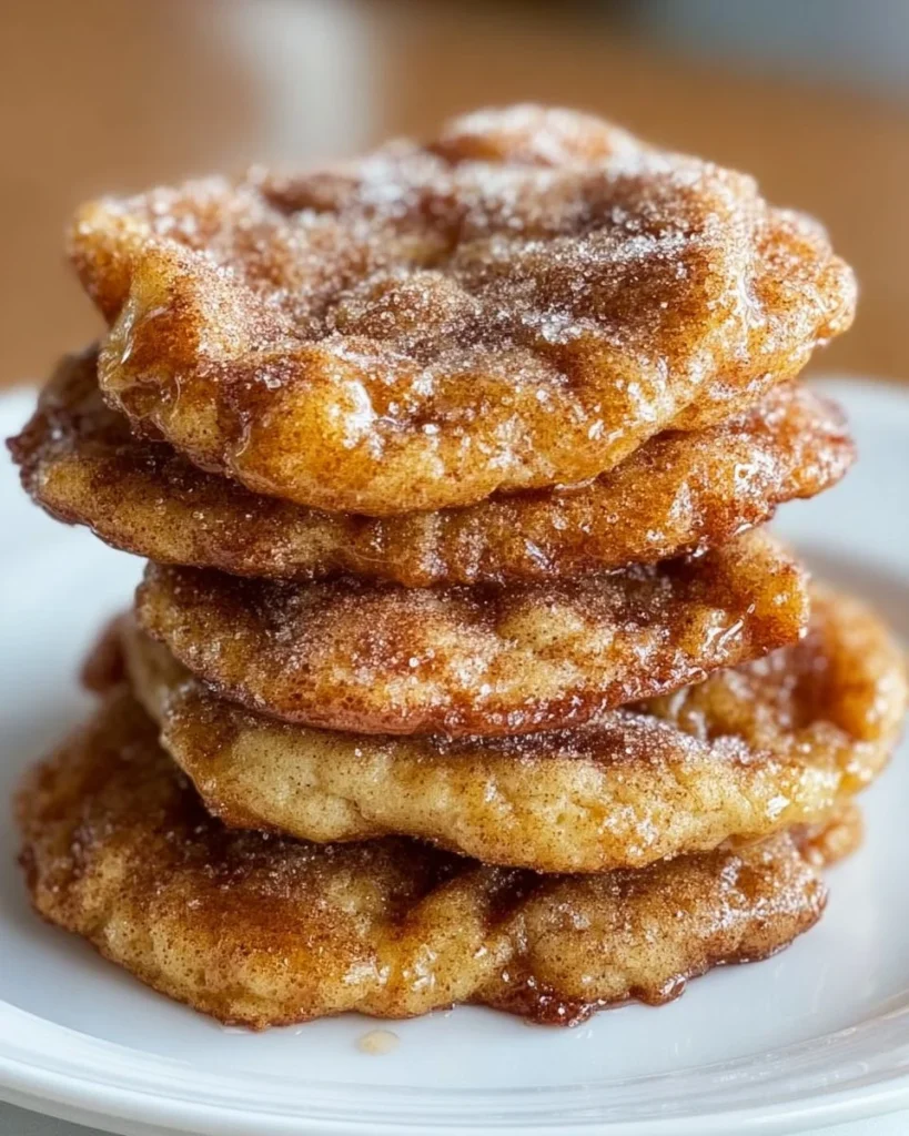 Chewy French toast cookies with cinnamon and maple flavors on a plate